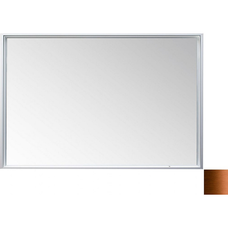 Зеркало De Aqua Алюминиум 140 LED медь зеркальный шкаф de aqua алюминиум 120х76 5 с подсветкой медь 261769