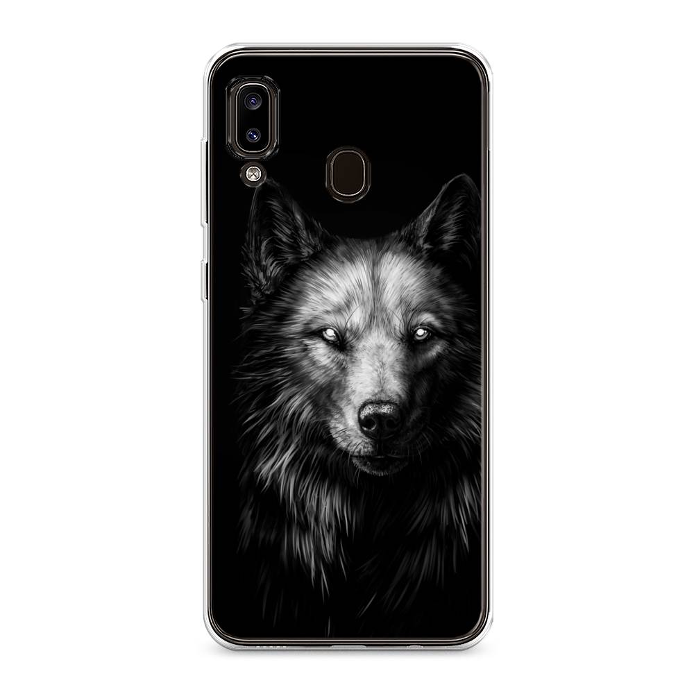 

Чехол Awog на Samsung Galaxy A30/A20 "Волк черно белый", Разноцветный, 27550-1