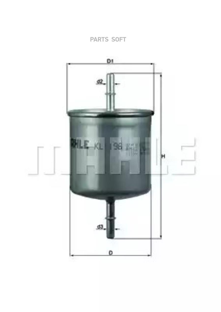 

Фильтр топливный MAHLE KL196, KL196