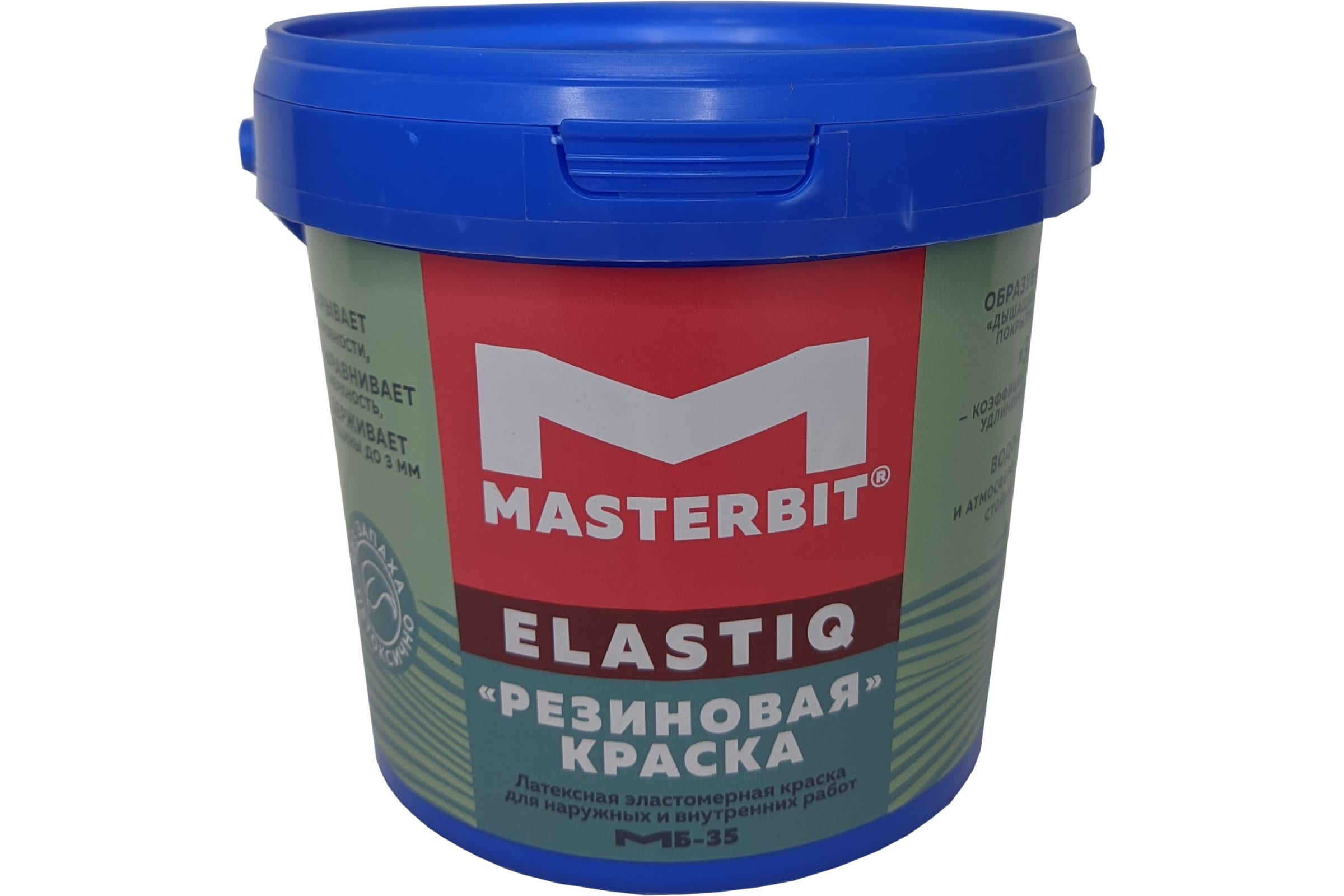 

Краска МАСТЕРБИТ ВД-АК-МБ-35 MASTERBIT ELASTIQ (резиновая; белая; 1,2 кг) ТД000001697
