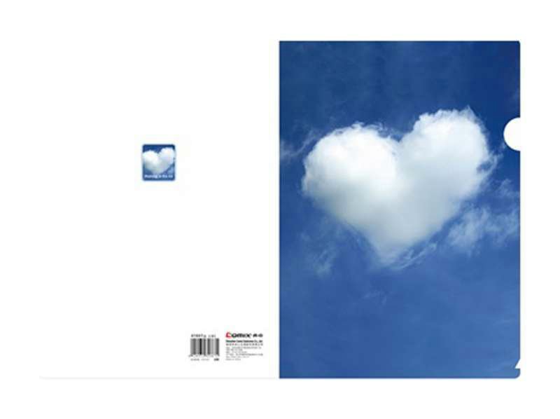 Папка уголок COMIX А4 180мкм Сердце