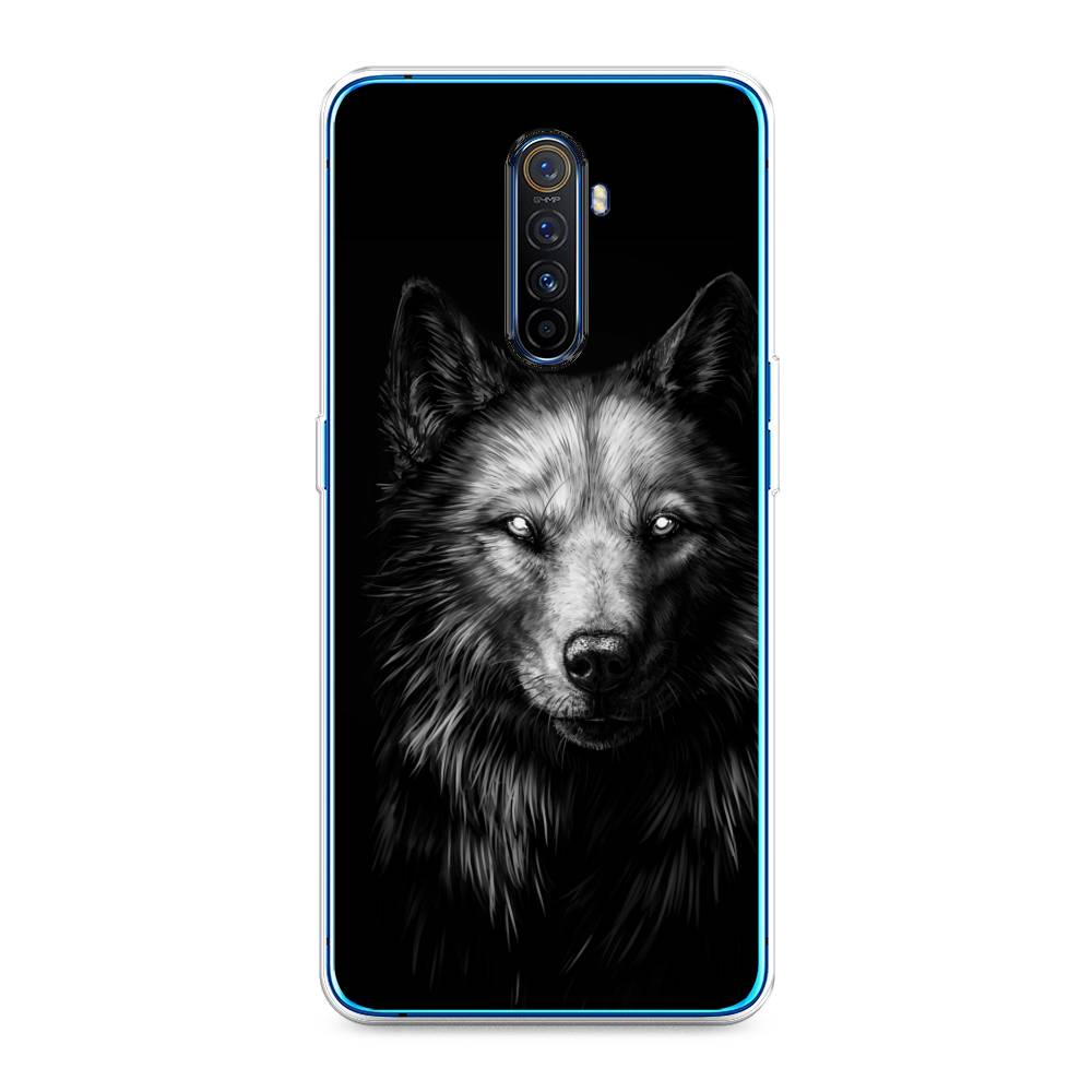 Чехол Awog на Realme X2 Pro Волк черно белый