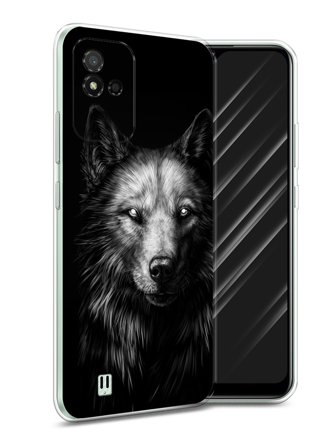 

Чехол Awog на Realme Narzo 50i "Волк черно белый", Разноцветный, 2510050-1