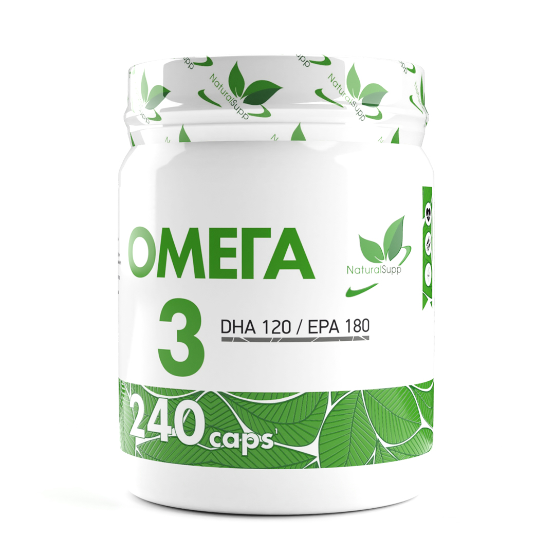 Омега 3 рыбий жир NATURALSUPP Omega 3 30 1000 мг капсулы 240 шт 2191₽