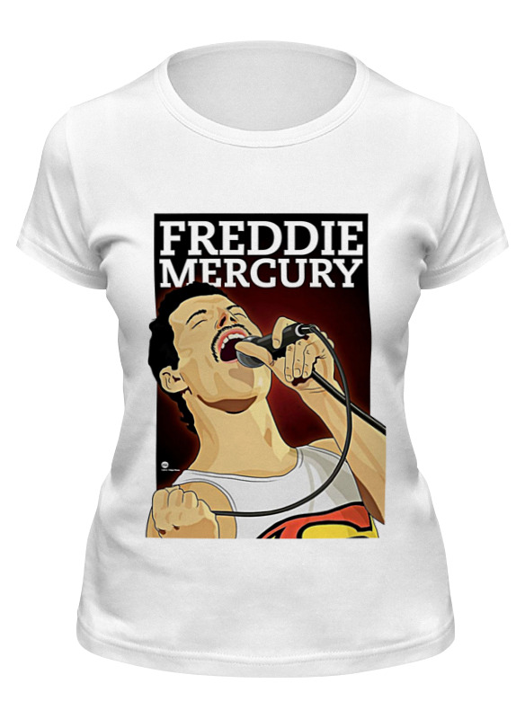 фото Футболка женская printio freddie mercury - queen белая s