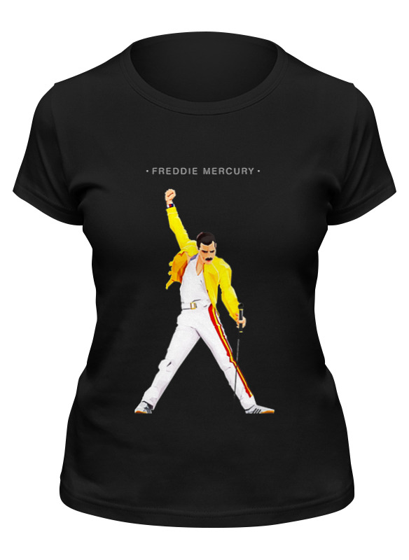 

Футболка женская Printio Freddie mercury - queen черная S, Черный, Freddie mercury - queen