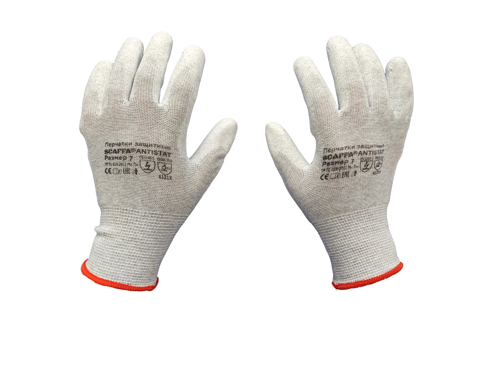 Перчатки для защиты от воздействия статического электричества Scaffa Antistat 7 размер