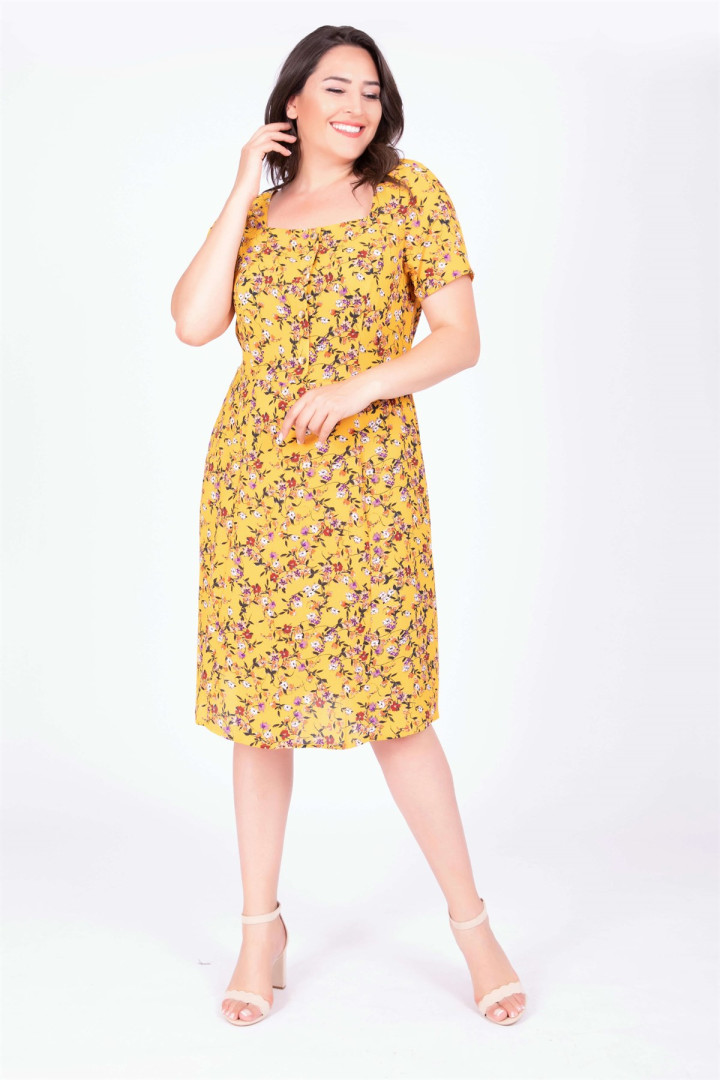 

Платье женское My Line Moda 594 желтое 44 RU, Желтый, 594