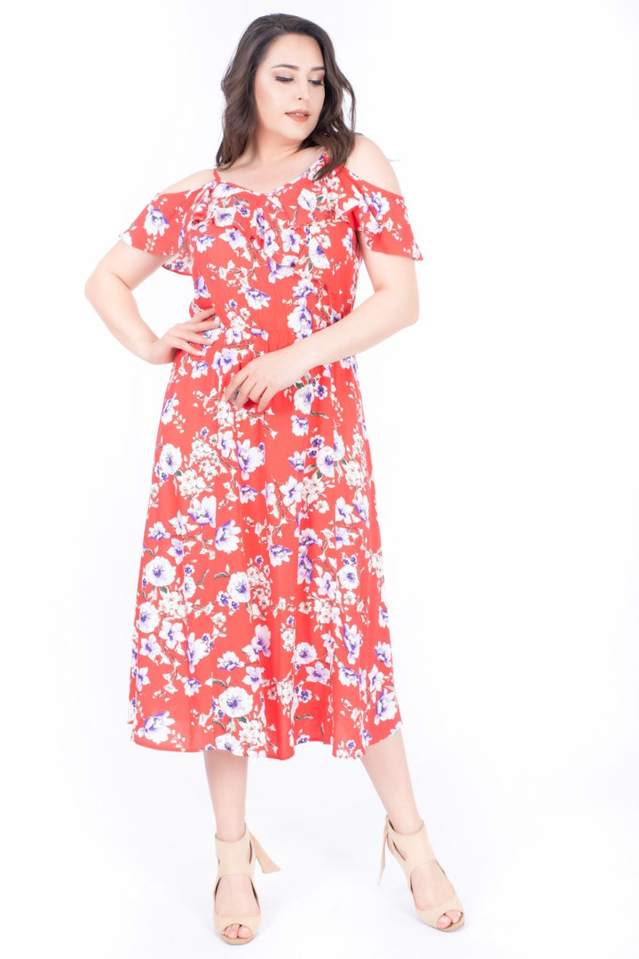 

Платье женское My Line Moda 589 красное 48 RU (товары доставляются из-за рубежа), 589