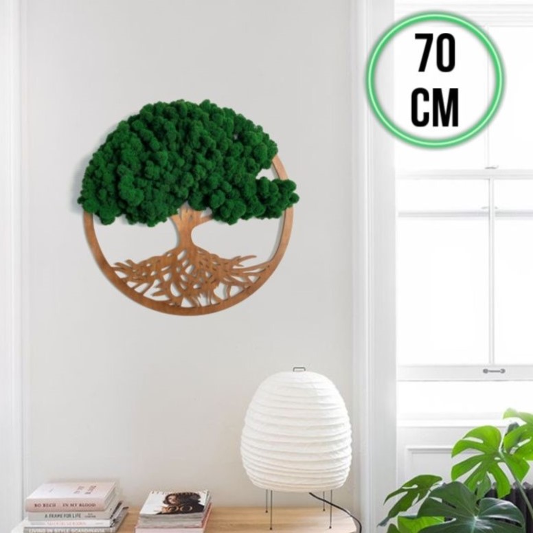 

Панно дерево со стабилизированным мхом Molecula Decor 70 см, 70