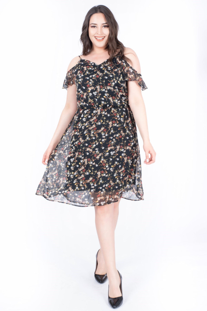 

Платье женское My Line Moda 526 черное 44 RU, Черный, 526