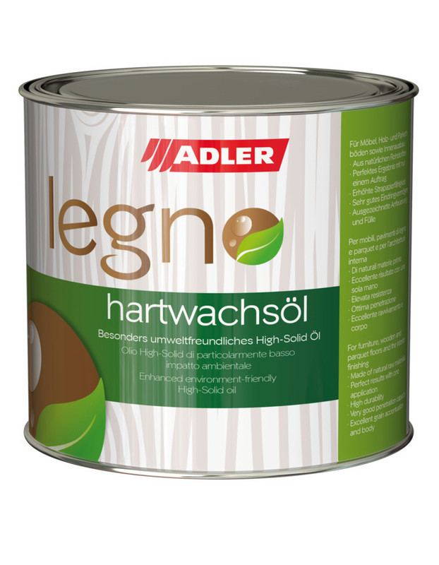 

Масло для дерева Adler Legno-Hartwachol 0,75л., для внутренних работ (Бесцветное), Legno-Hartwachol