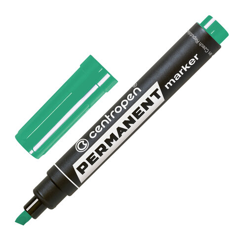 

Маркер перманентный CENTROPEN 8576, ЗЕЛЕНЫЙ, скошенный наконечник, 1-4,6 мм, 20 шт