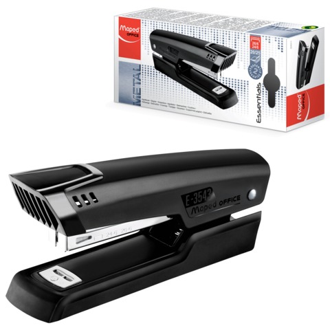 

Степлер №24/6, 26/6 металлический MAPED Essentials Metal, до 25 листов, черный 2 шт