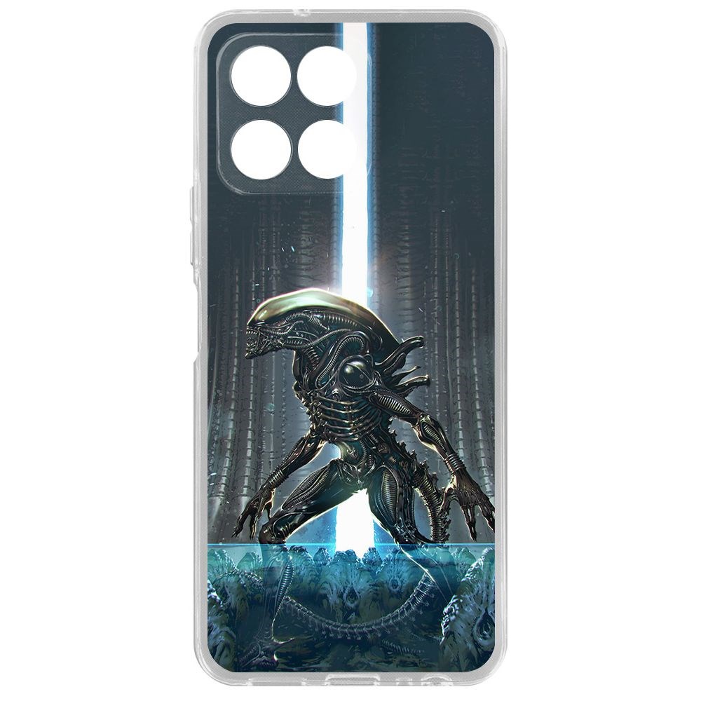 

Чехол-накладка Krutoff Clear Case Чужой, Тревога для Honor X6, Прозрачный