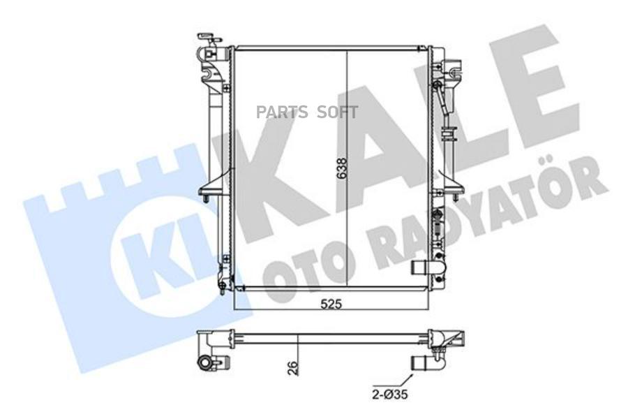 347965 Радиатор Системы Охлаждения Mitsubishi L200 25Did 05 KALE 347965 25348₽