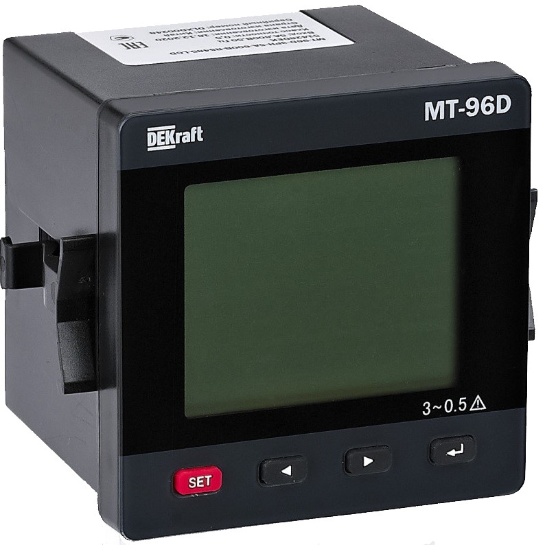 DEKraft Мультиметр цифровой трёхфазный DEKraft MT-96D, вход 600В/5А, класс точности 0.5, L