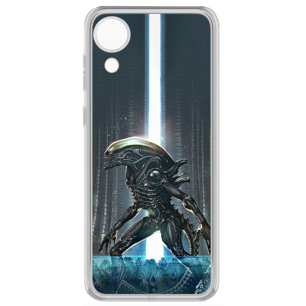 

Чехол-накладка Krutoff Clear Case Чужой, Тревога для Samsung Galaxy A03 Core (A032), Прозрачный
