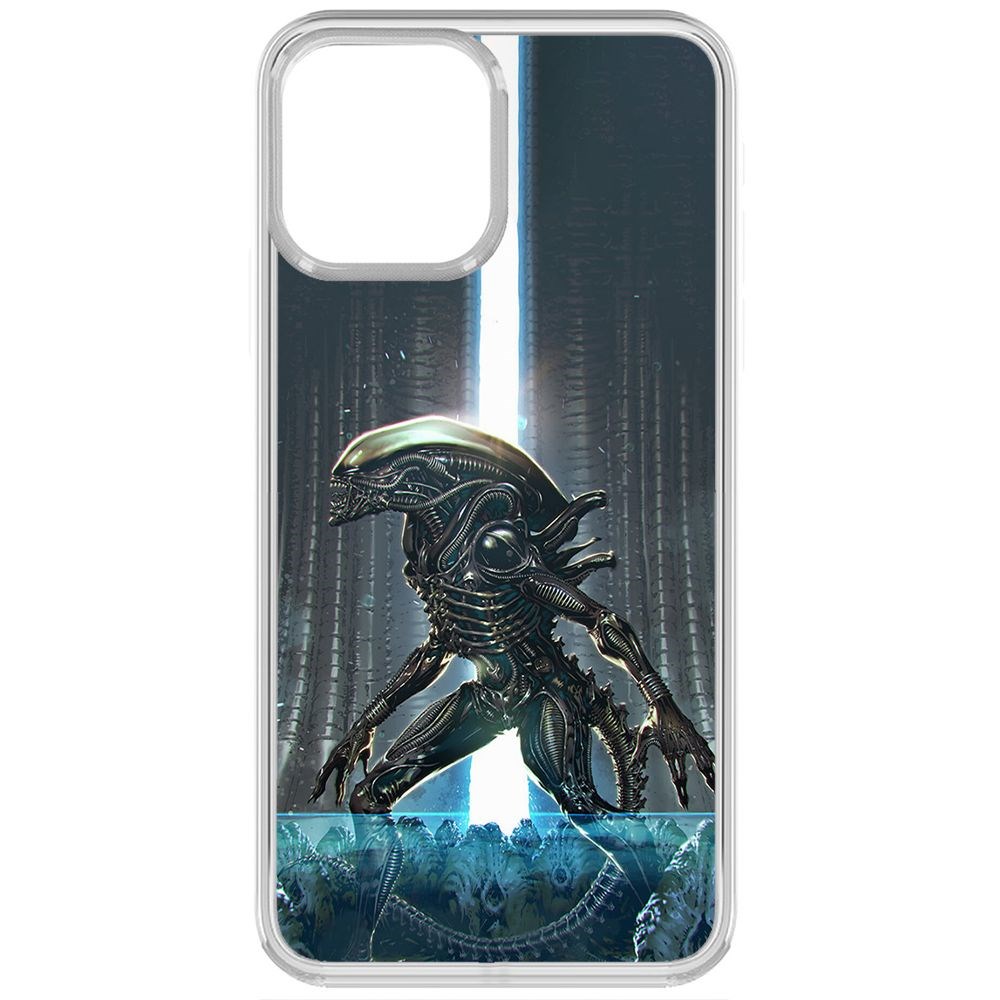 

Чехол-накладка Krutoff Clear Case Чужой, Тревога для iPhone 13 Pro, Прозрачный