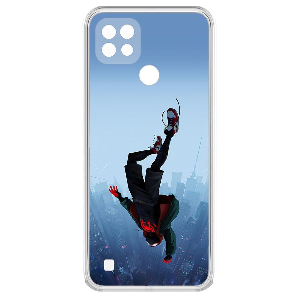

Чехол-накладка Krutoff Clear Case Человек-Паук, Майлз Моралес для Realme C21, Прозрачный