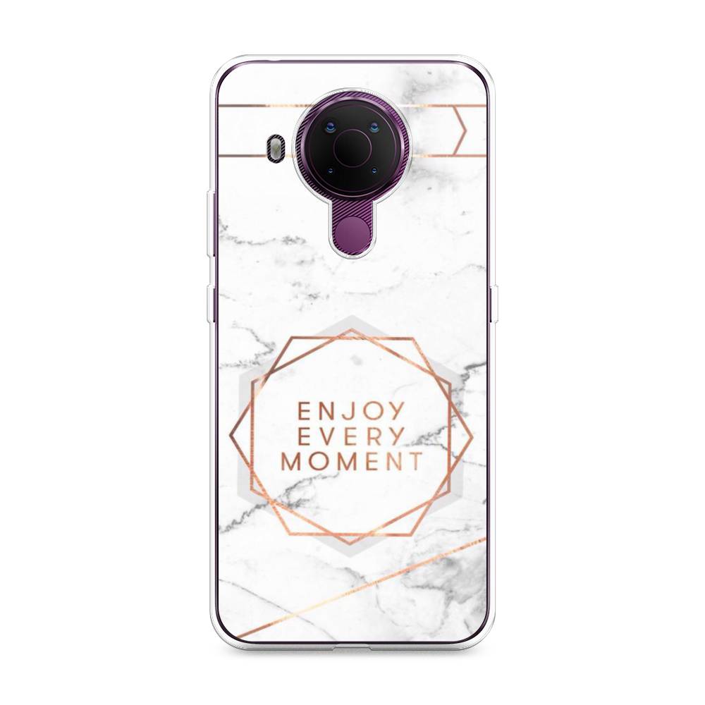

Чехол Awog на Nokia 5.4 / Нокиа 5.4 "Enjoy every moment мрамор", Белый;розовый;серый, 123650-7