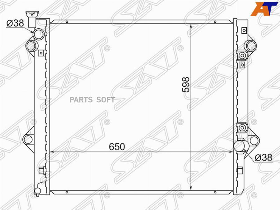 

SAT Радиатор LEXUS GX470 2UZ 02-07/TOYOTA LAND CRUISER PRADO/SURF 1KD 02-03