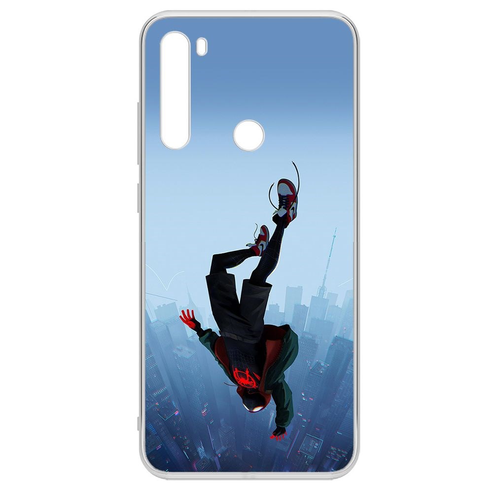 Чехол-накладка Krutoff Clear Case Человек-Паук, Майлз Моралес для Xiaomi Redmi Note 8T