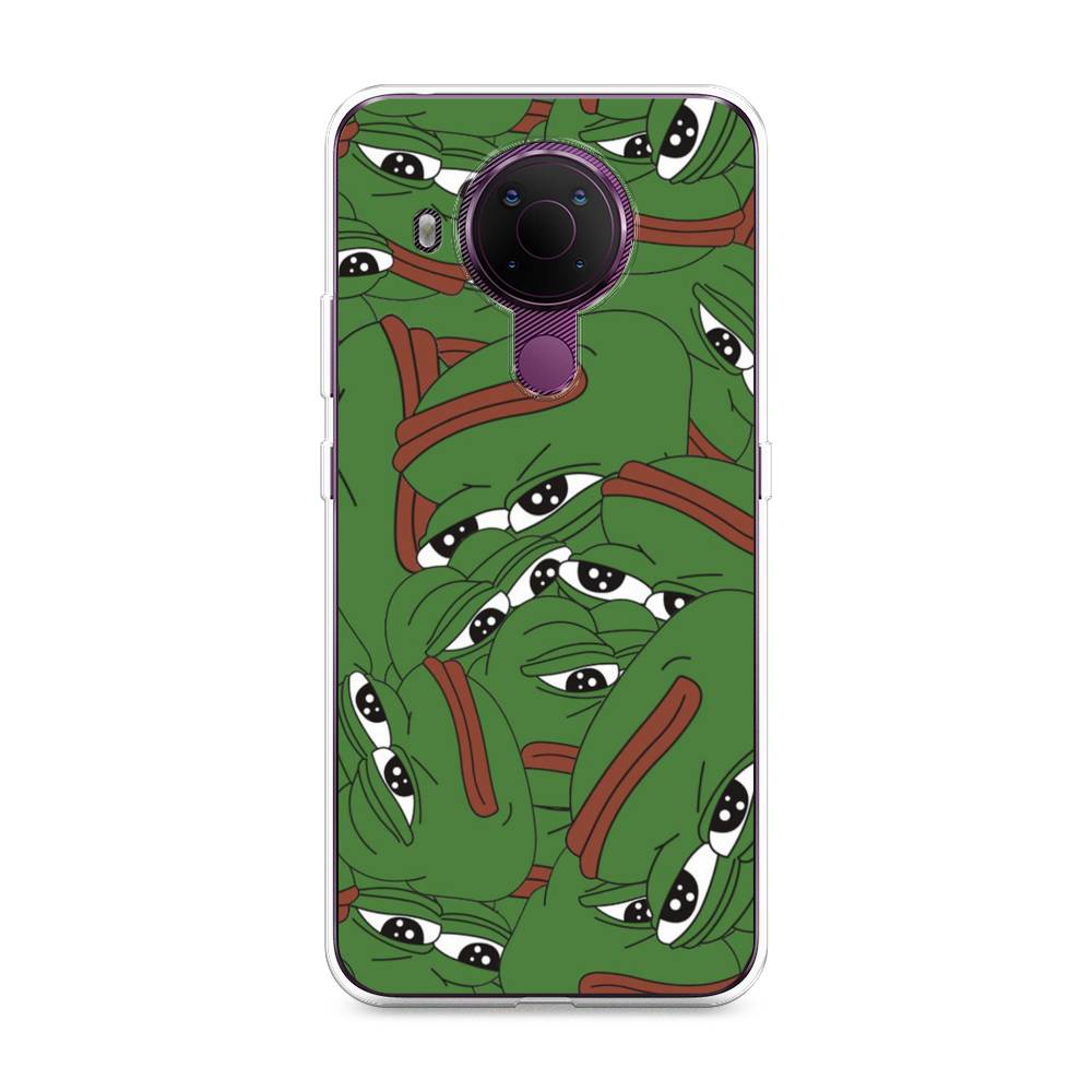 

Чехол Awog на Nokia 5.4 / Нокиа 5.4 "Печальный frog", Зеленый;белый, 123650-9