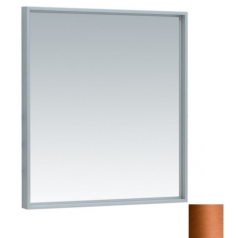 Зеркало De Aqua Алюминиум 80 LED медь зеркальный шкаф de aqua алюминиум 120х76 5 с подсветкой медь 261769