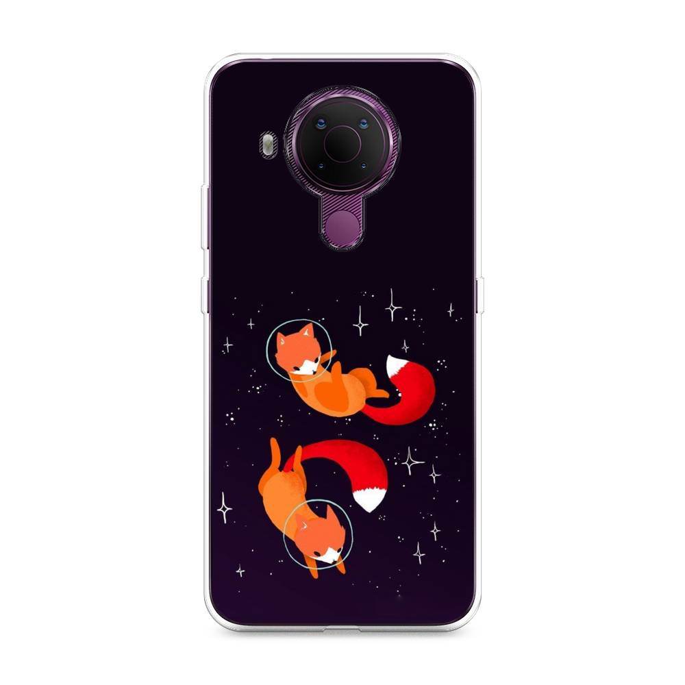 

Чехол Awog на Nokia 5.4 / Нокиа 5.4 "Лисы космонавты", Оранжевый, 123650-4