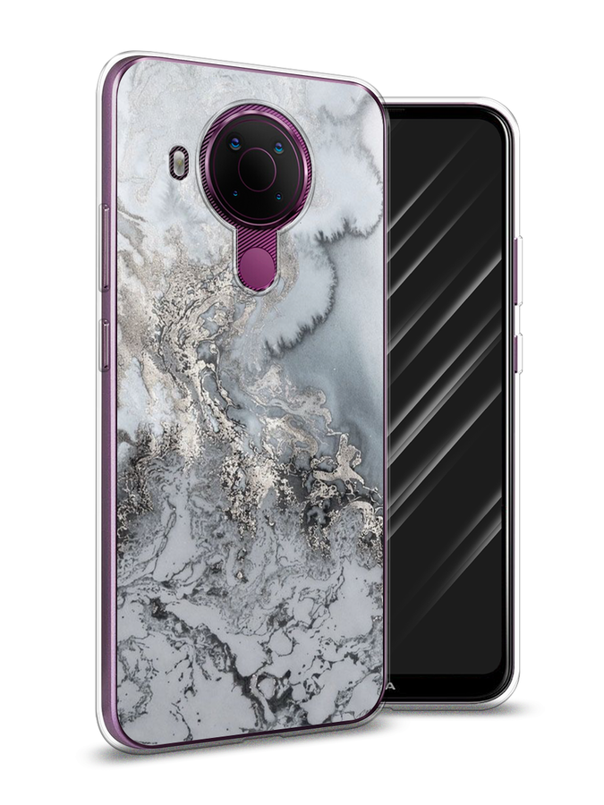 

Чехол Awog на Nokia 5.4 / Нокиа 5.4 "Морозная лавина серая", Серый;серебристый, 123650-3