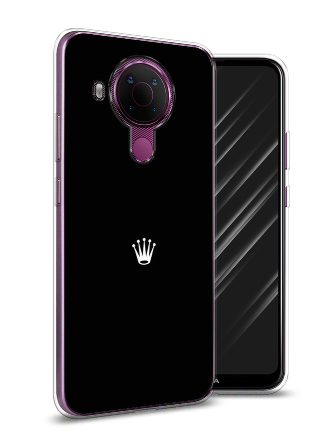 

Чехол Awog на Nokia 5.4 / Нокиа 5.4 "Белая корона на черном фоне", Черный, 123650-7