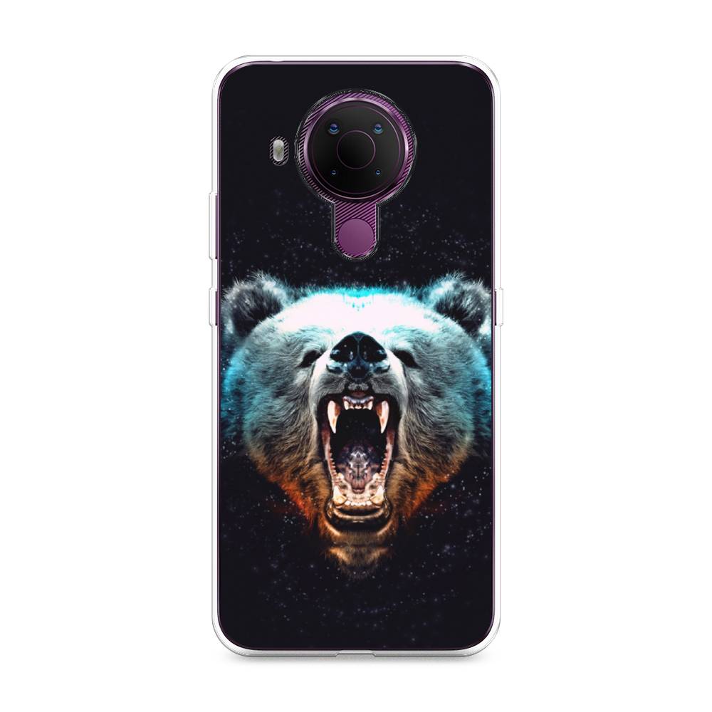 

Чехол Awog на Nokia 5.4 / Нокиа 5.4 "Медведь", Коричневый;голубой;черный, 123650-2