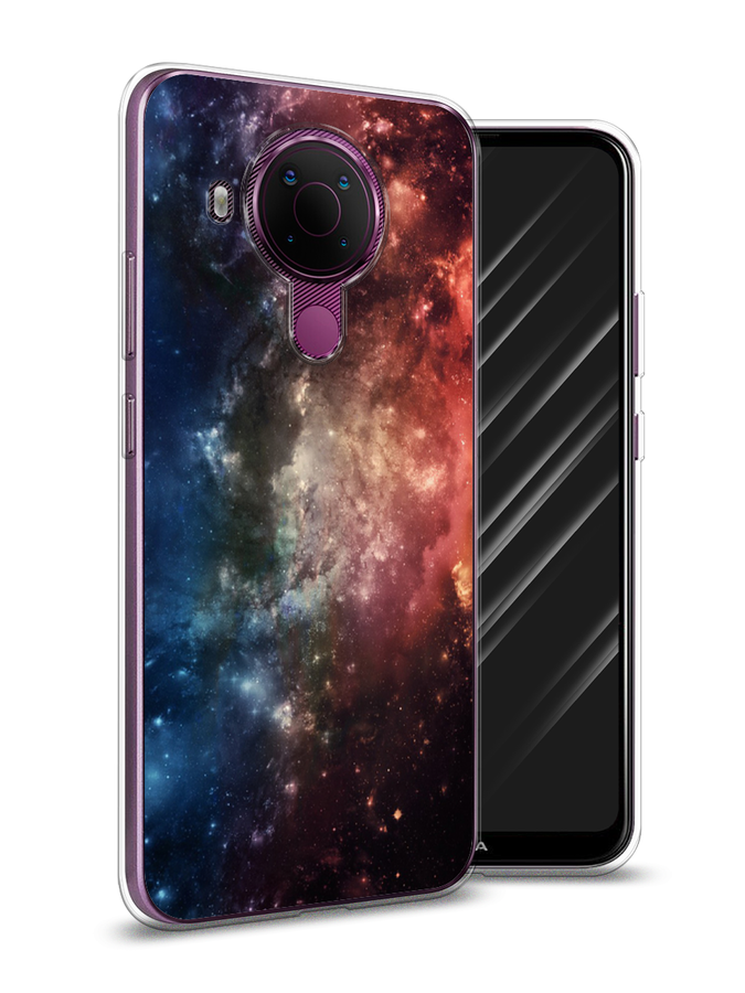 

Чехол Awog на Nokia 5.4 / Нокиа 5.4 "Космос", Синий;бежевый;красный, 123650-4