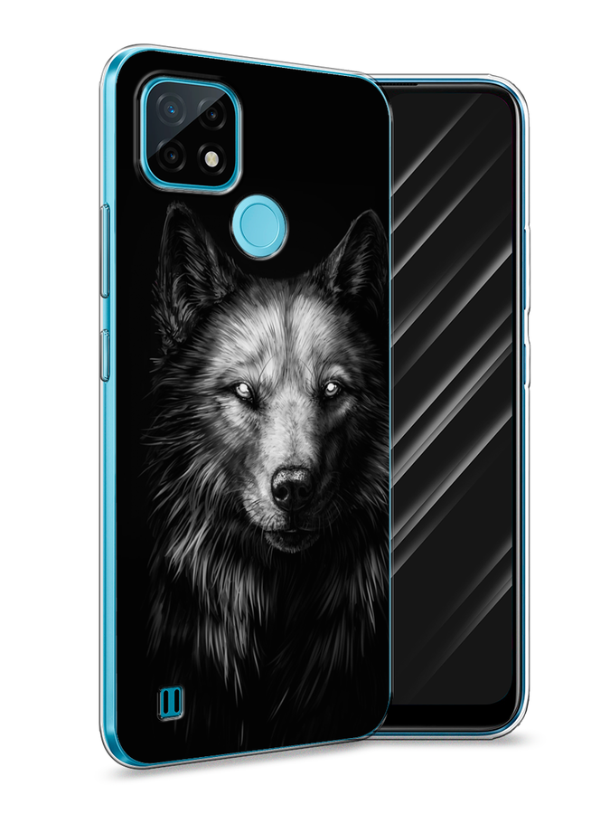 

Чехол Awog на Realme C21 "Волк черно белый", Разноцветный, 254950-1