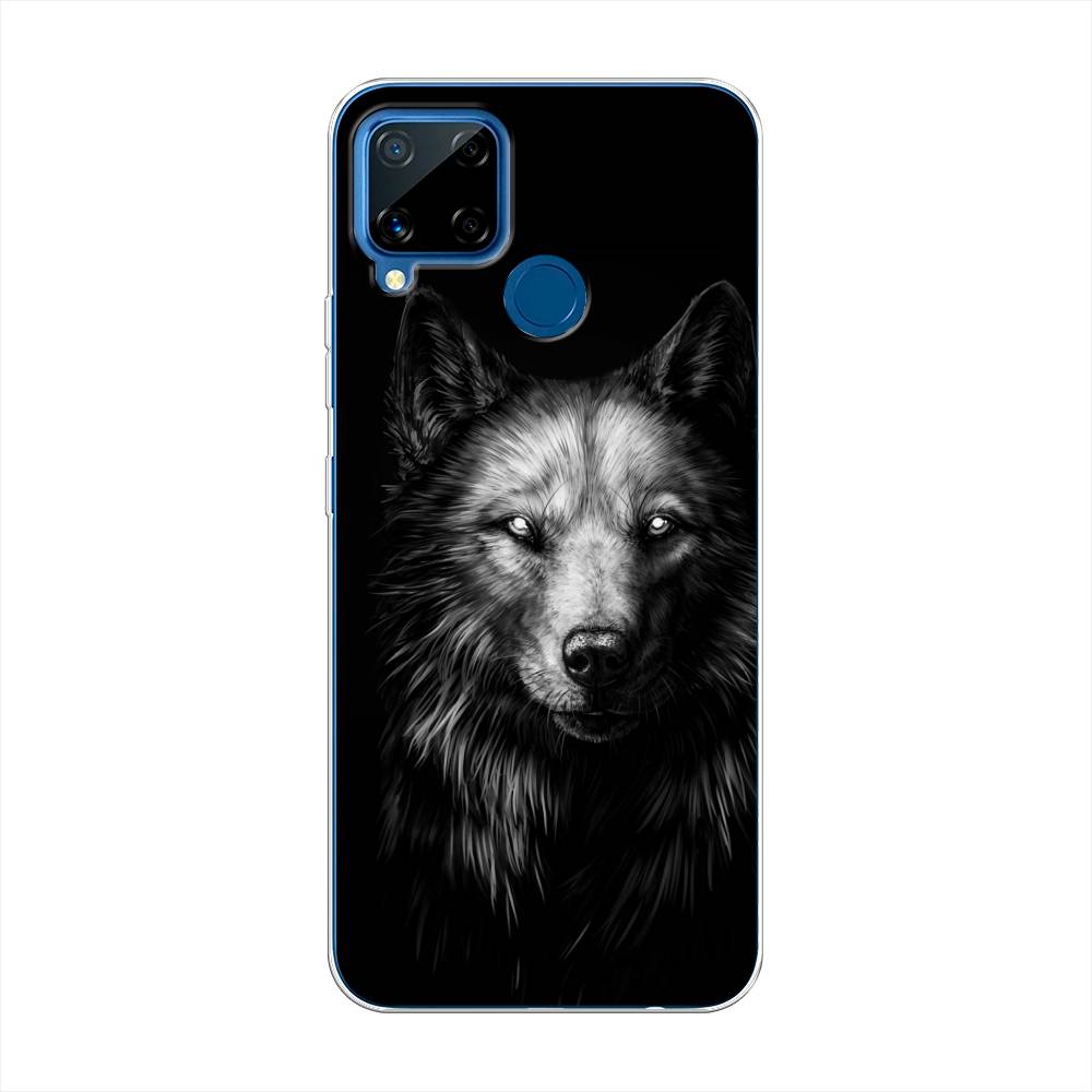 

Чехол Awog на Realme C15 "Волк черно белый", Разноцветный, 255050-1