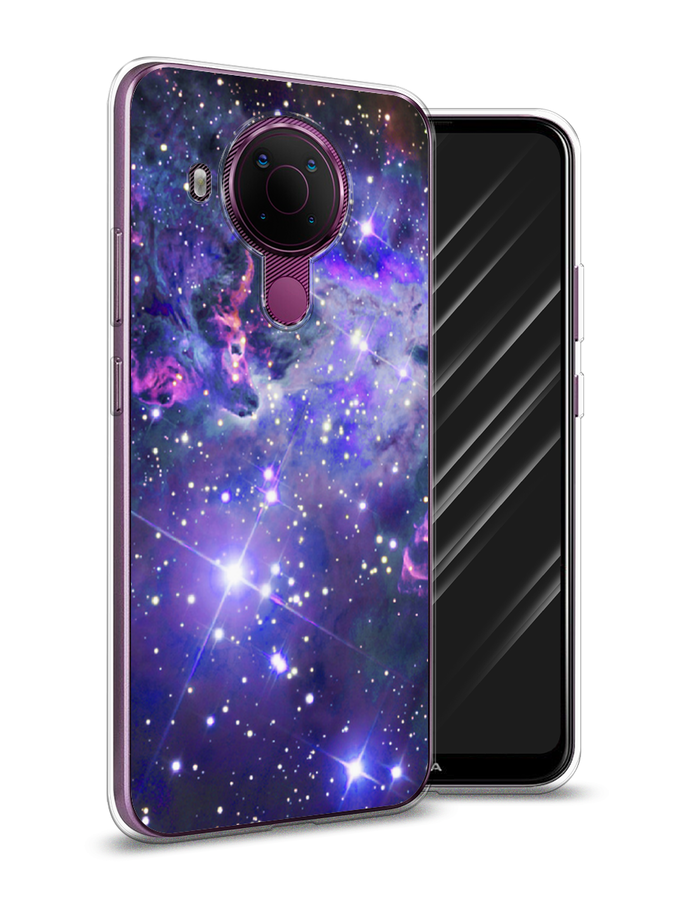 

Чехол Awog на Nokia 5.4 / Нокиа 5.4 "Яркая галактика", Фиолетовый, 123650-4