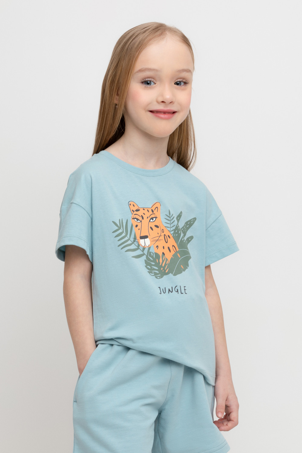

Футболка детская CROCKID М 3796-1, незабудка, 134, Голубой, М 3796-1