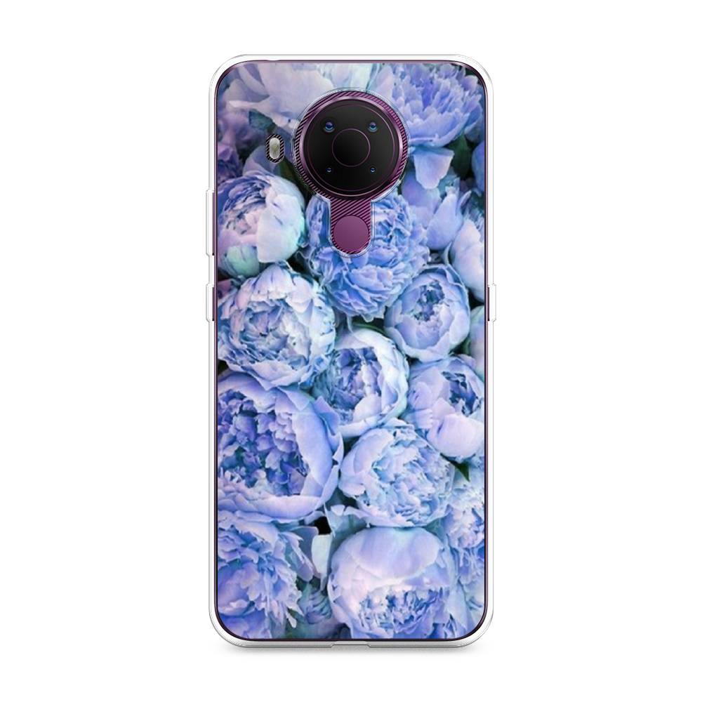 

Чехол Awog на Nokia 5.4 / Нокиа 5.4 "Пионы голубые", Голубой, 123650-8