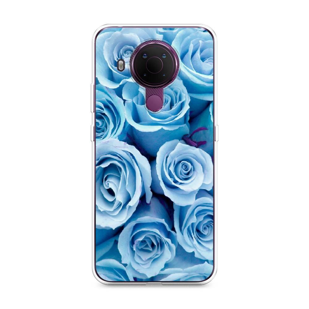 

Чехол Awog на Nokia 5.4 / Нокиа 5.4 "Лазурные розы", Голубой, 123650-8