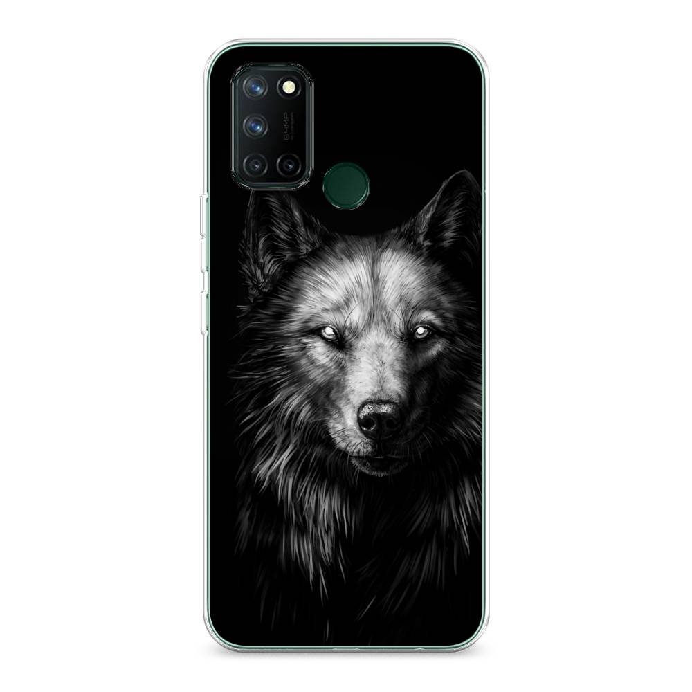 

Чехол Awog на Realme 7i "Волк черно белый", Разноцветный, 253950-1
