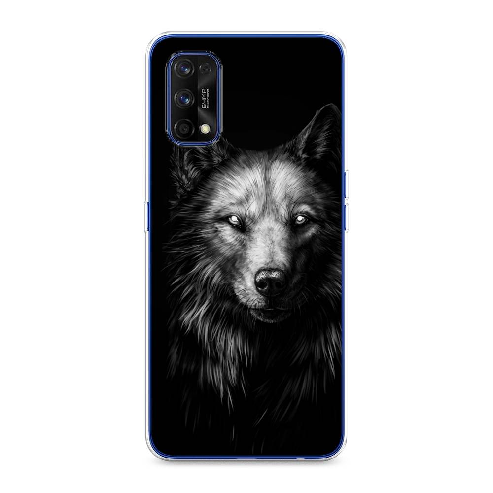 

Чехол Awog на Realme 7 Pro "Волк черно белый", Разноцветный, 254050-1