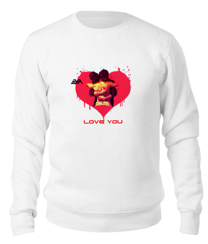 

Свитшот унисекс Printio Love you белый L, Love you