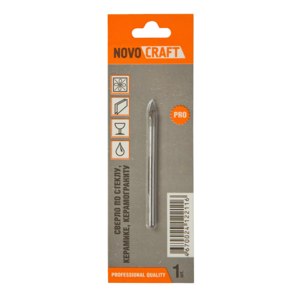 

Сверло по стеклу и керамике NOVOCRAFT FLAT