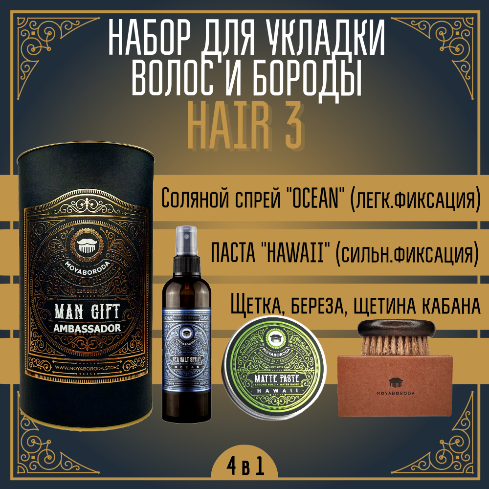 Набор для укладки волос MOYABORODA COSMETICS SET-HAIR 3.1 400 мл