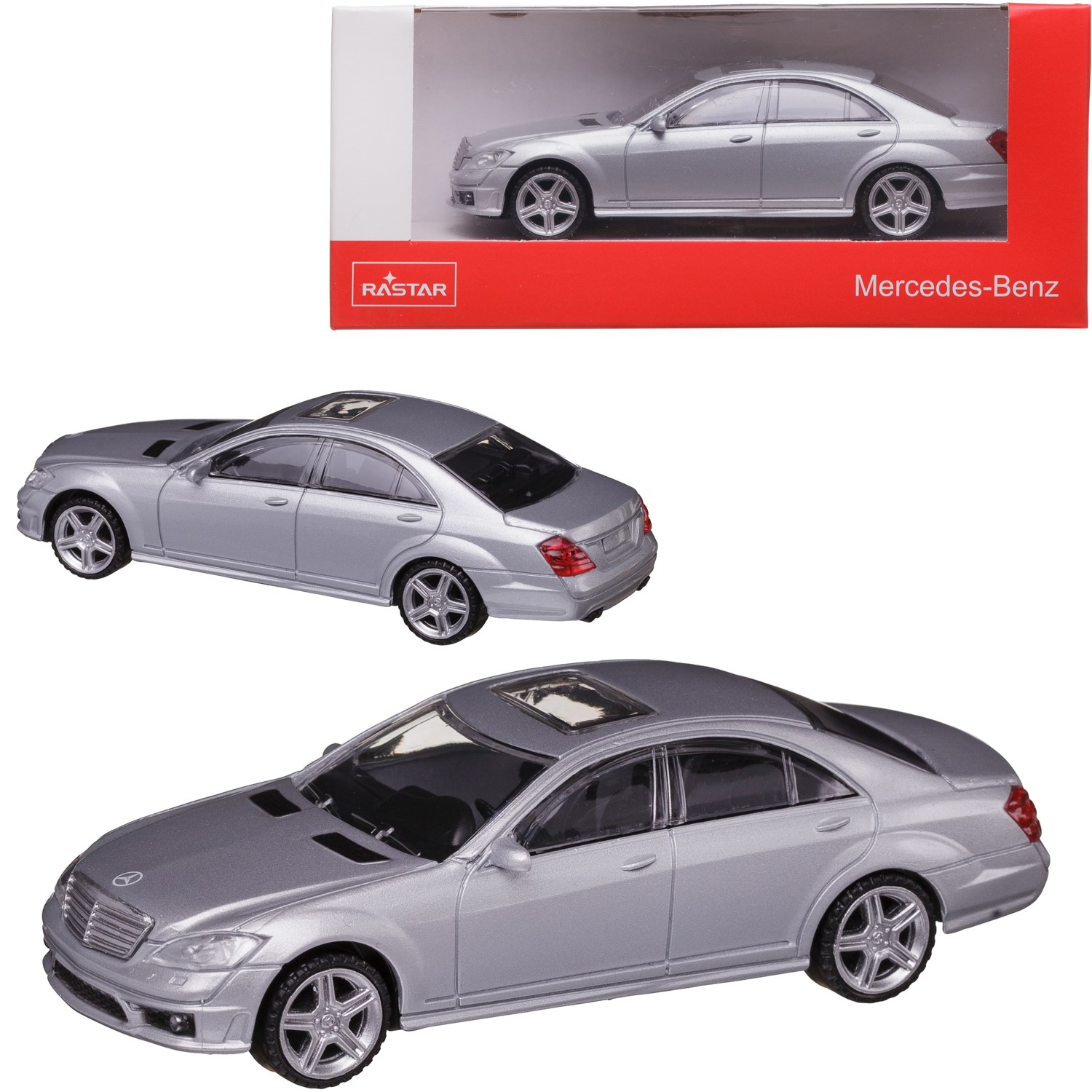 

Машина металлическая 1:43 Mercedews S 63 AMG, цвет серебрянный