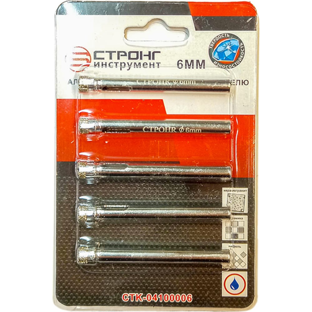 

Алмазная коронка по керамике и стеклу Strong СТК-04100006