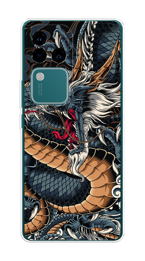 

Чехол на Vivo V30 Pro/S18 Pro "Japanese Dragon", Коричневый;черный;синий, 269950-1