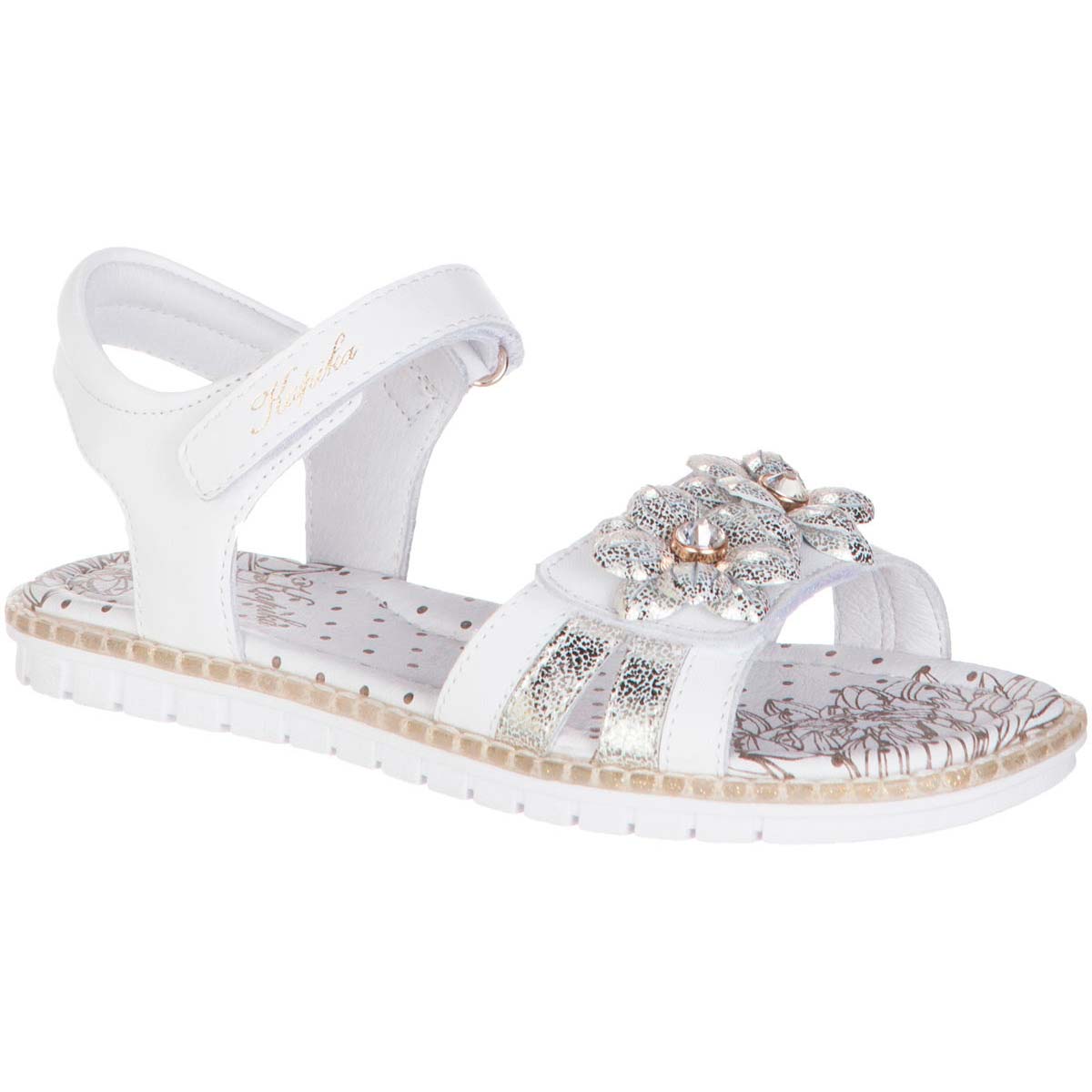 

Сандалии Kapika 33346-1 цв.белый-золотой р.35, 33346