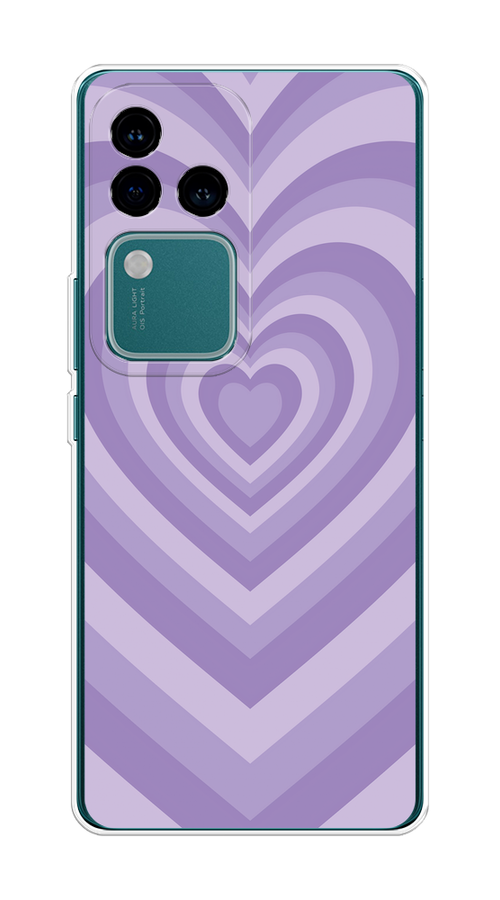 

Чехол на Vivo V30 Pro/S18 Pro "Violet heart latte", Фиолетовый, 269950-1